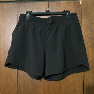 Ebb & Flow Women's Black Athletic Shorts - 3in Inseam - Drawstring Waist